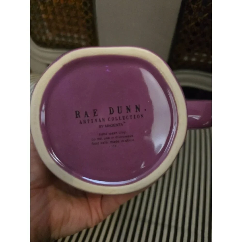 Rae Dunn Halloween Drink Up Witches Purple Luster Mug